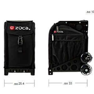 ZUCA בד לתיק 29 ליטר - שחור על שחור